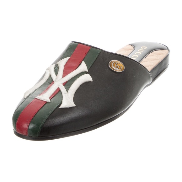 Authentic 2019 Gucci New York Yankee Mules - Picture 2 of 5